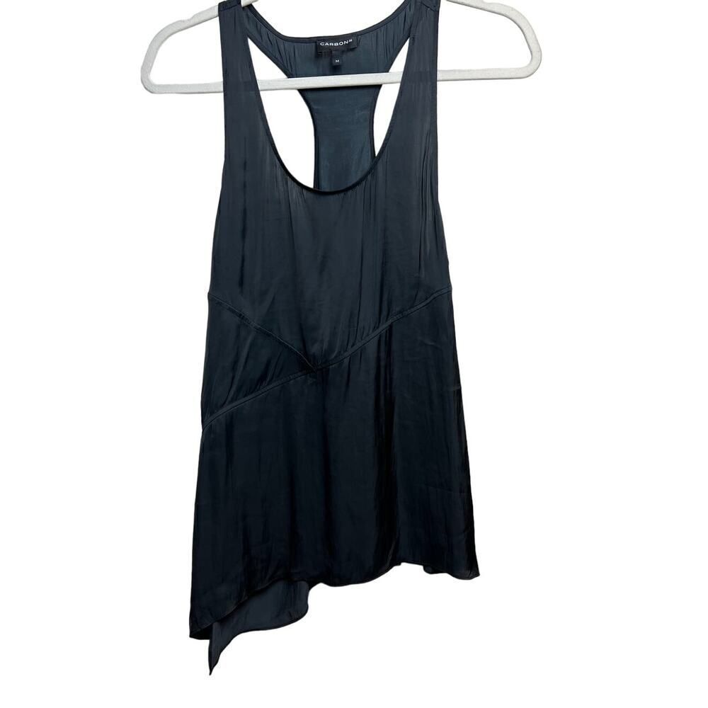 Carbon38 Black Asymmetrical Racerback Tank Sz. M